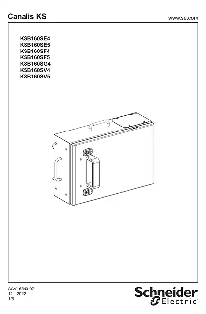 schneider施耐德KSB160S.. - TAP-OFF UNIT 160A FOR FUSE - 说明页